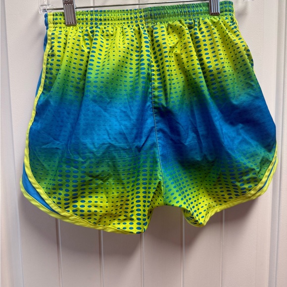 Nike Running Shorts Women Small Blue Green DriFit Lined Workout Gym Athletic - Picture 5 of 9
